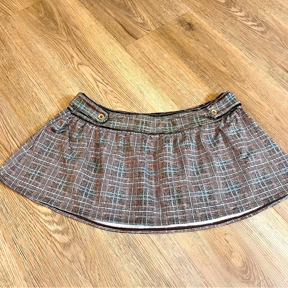 Juicy Couture plaid swim skirt
